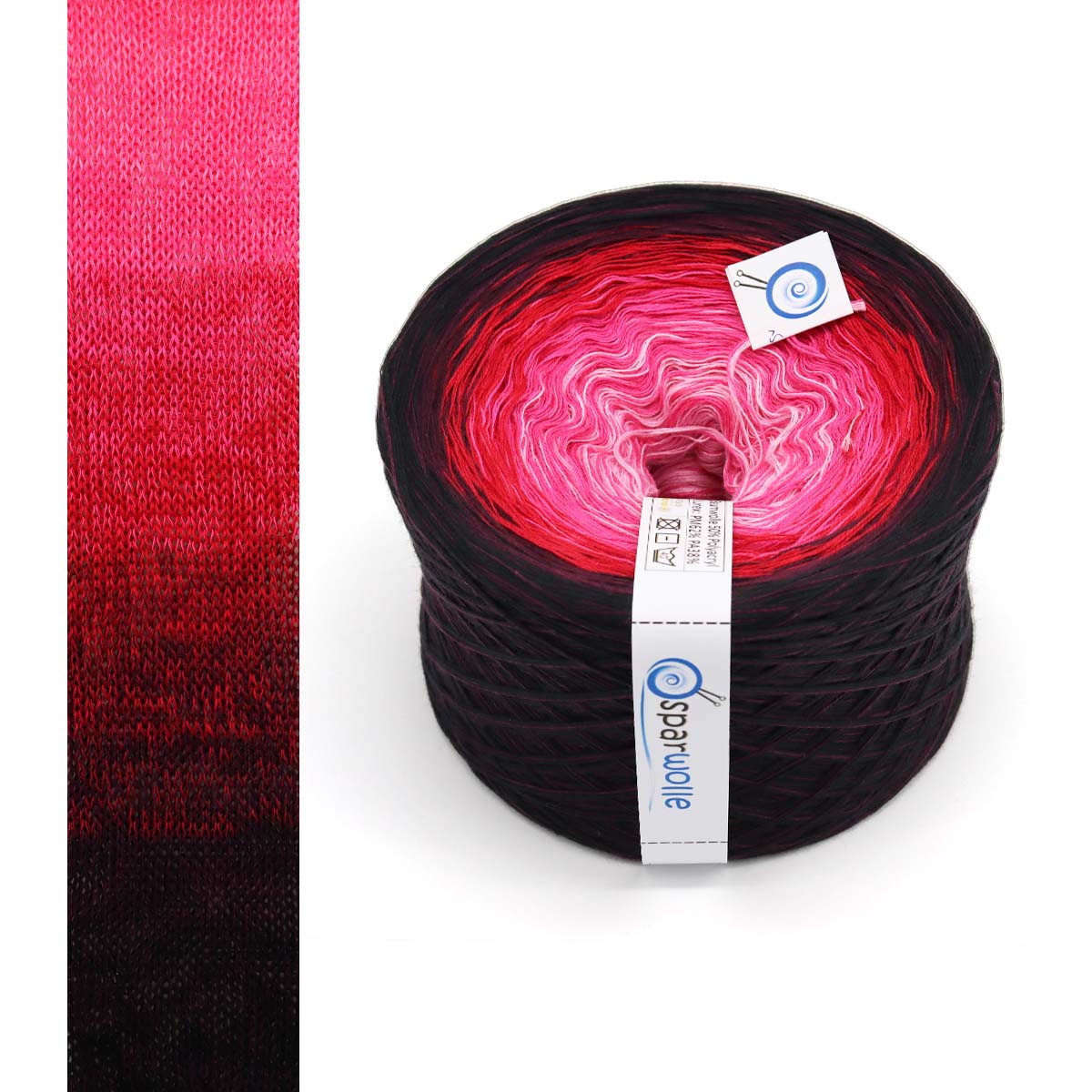 Bobbel Farbverlaufsgarn, Vivid Love, 50% Baumwolle