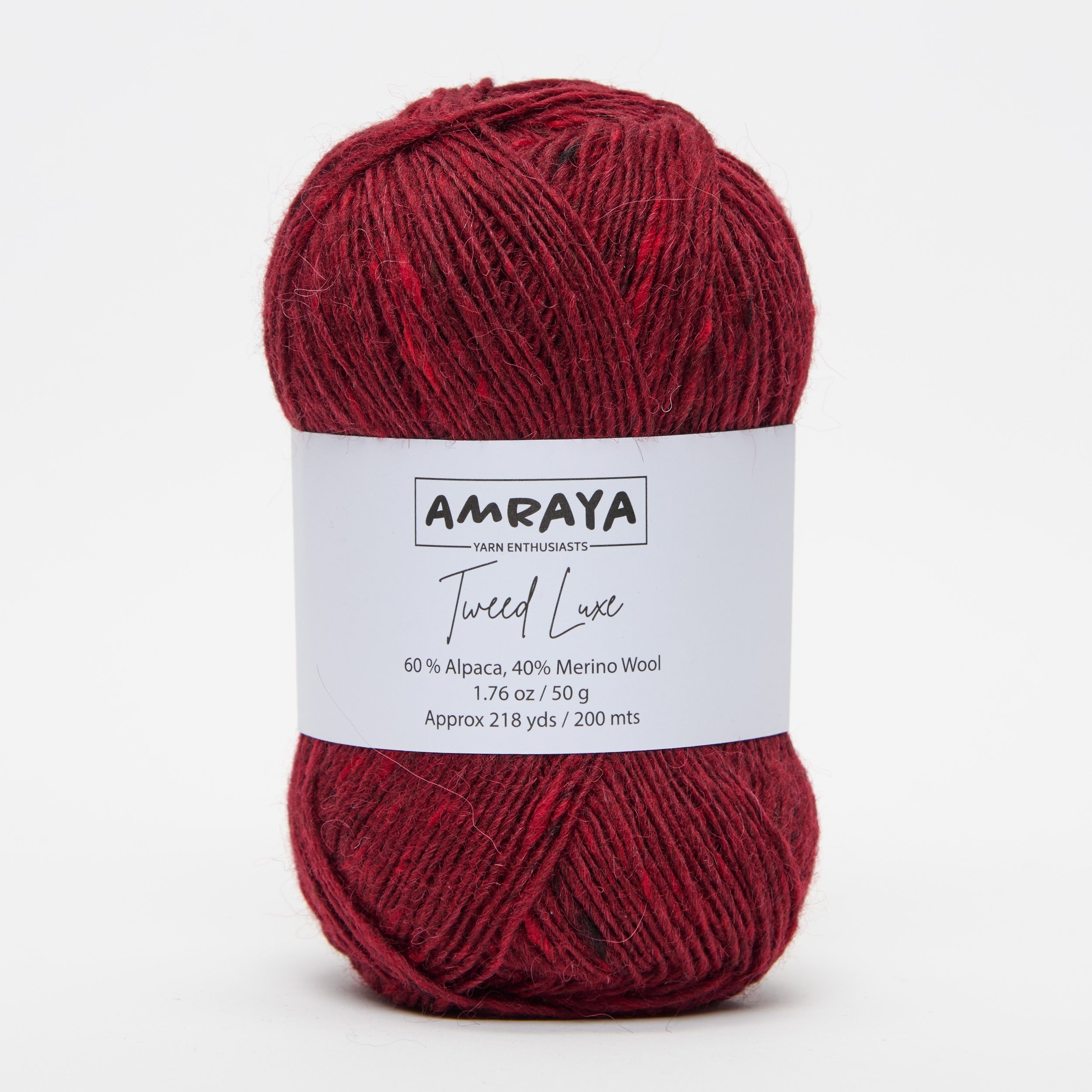 Strickset „Glowing garnet Pullunder“ – mit Tweed Luxe Alpaka Merinowolle Mix + PDF Anleitung