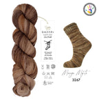 Gazzal Happy Feet Hand-dyed Sock Yarn with Merino Wool