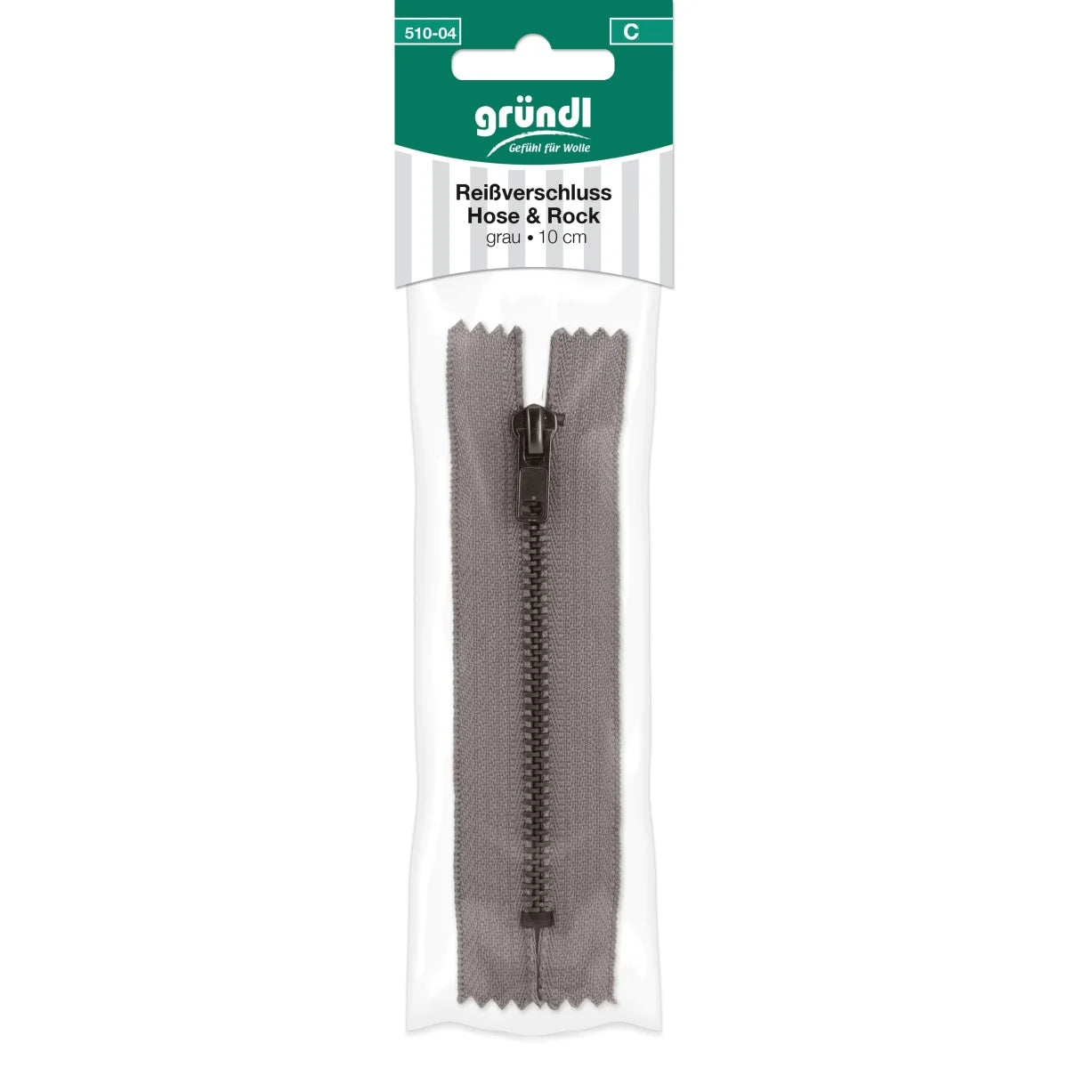 Zipper for trousers and skirts, 10 cm
