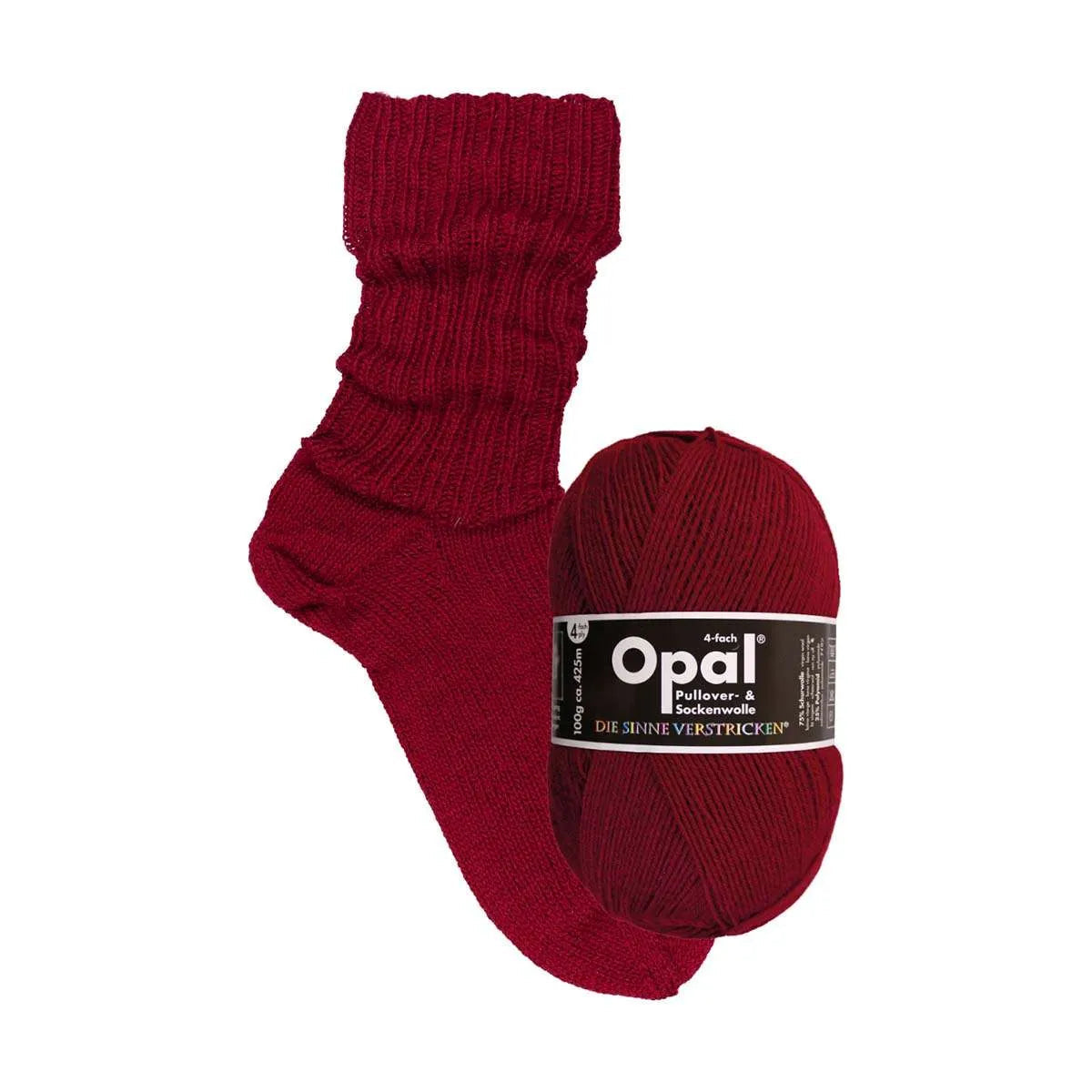 Opal Sockenwolle, uni 4-fädig