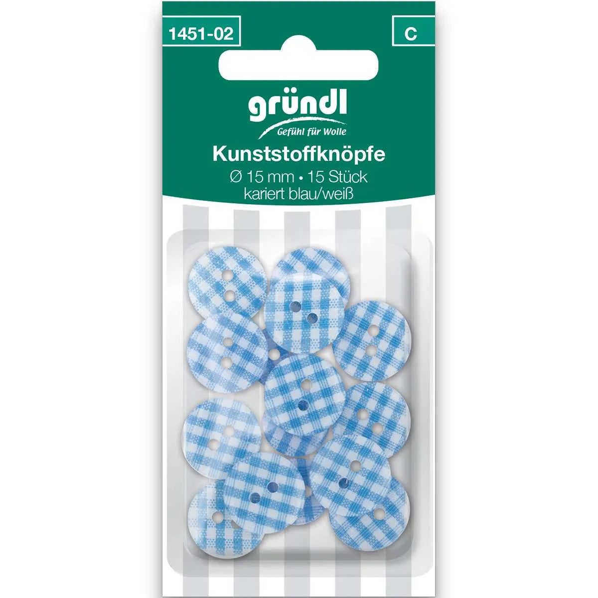 Gründl Kunststoffknöpfe, 15 Stück