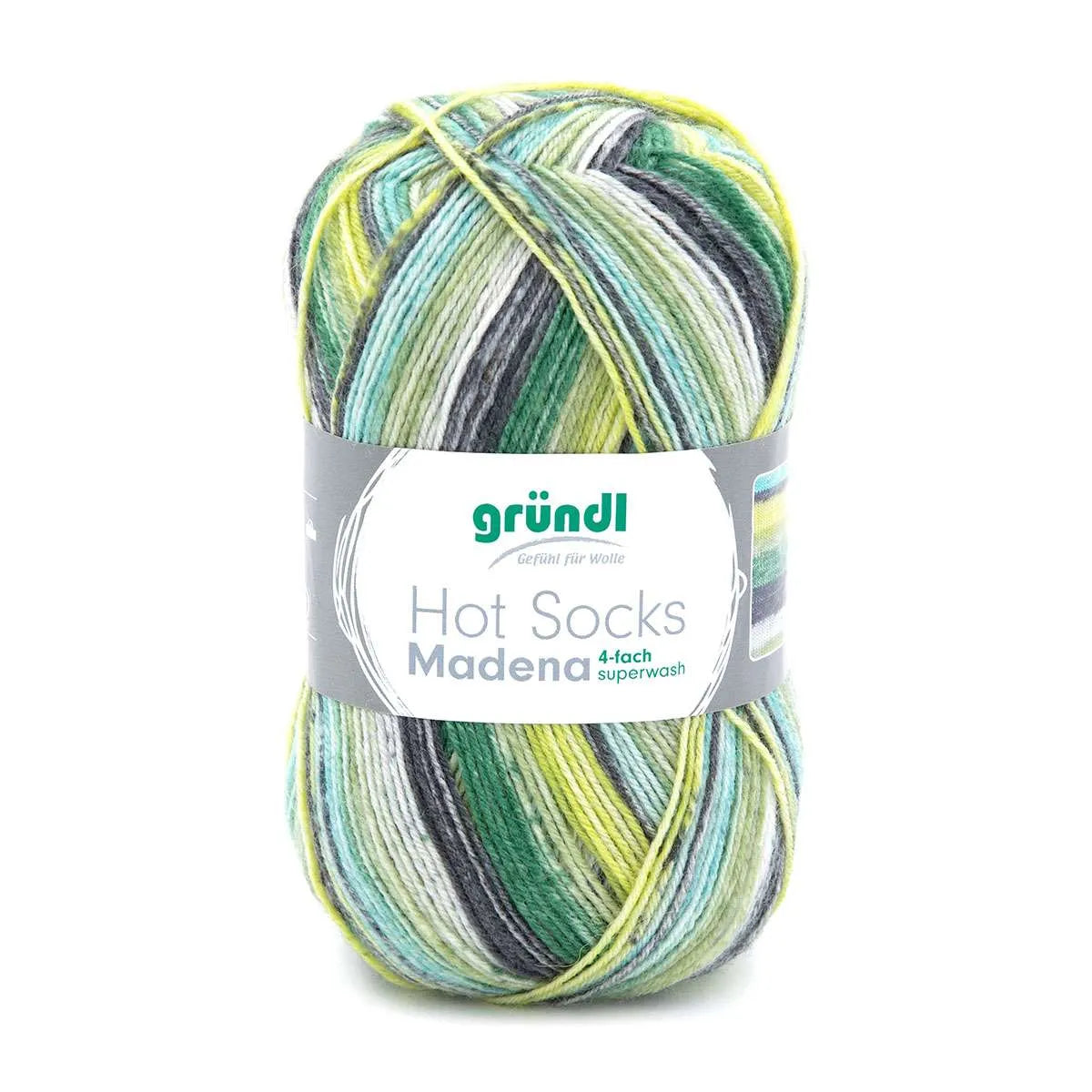 Gründl Sockenwolle, Hot Socks Madena, 4-fach