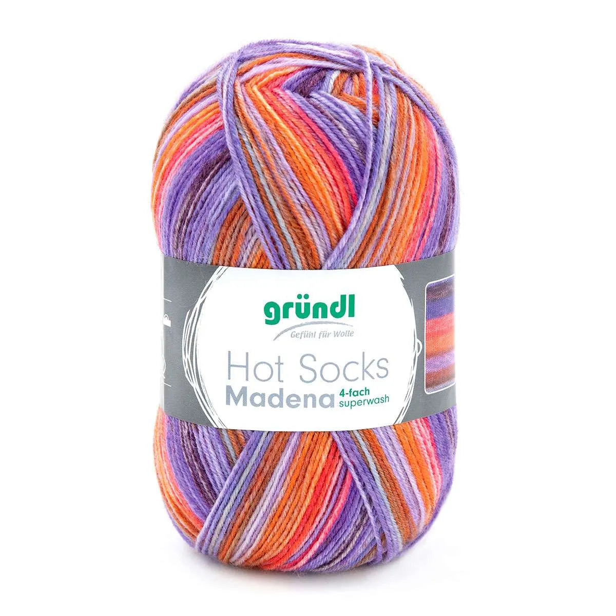 Gründl Sockenwolle, Hot Socks Madena, 4-fach