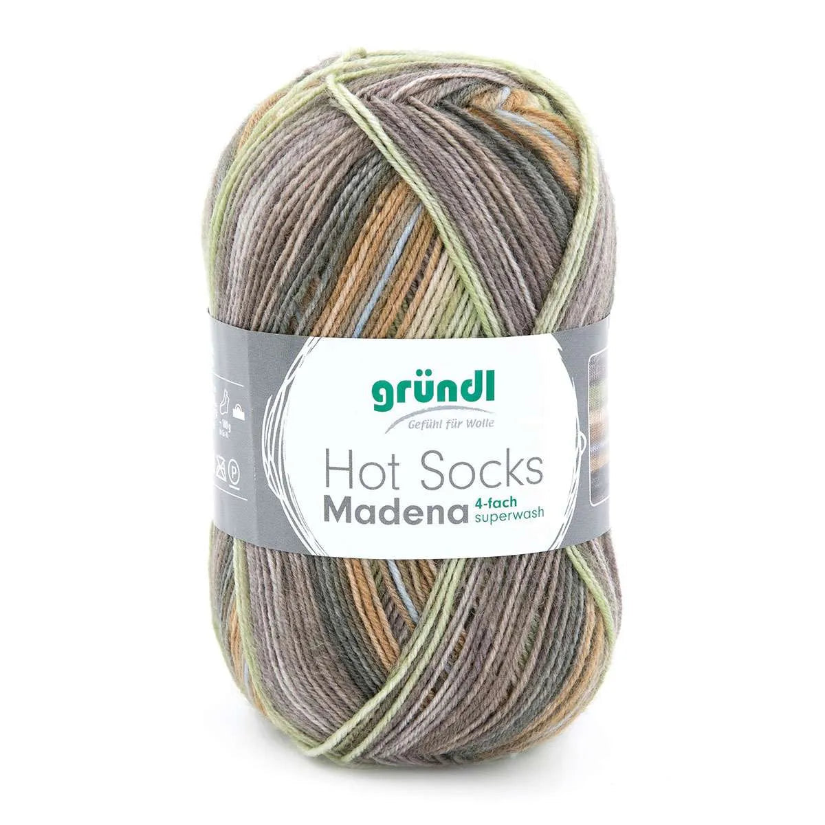 Gründl Sockenwolle, Hot Socks Madena, 4-fach