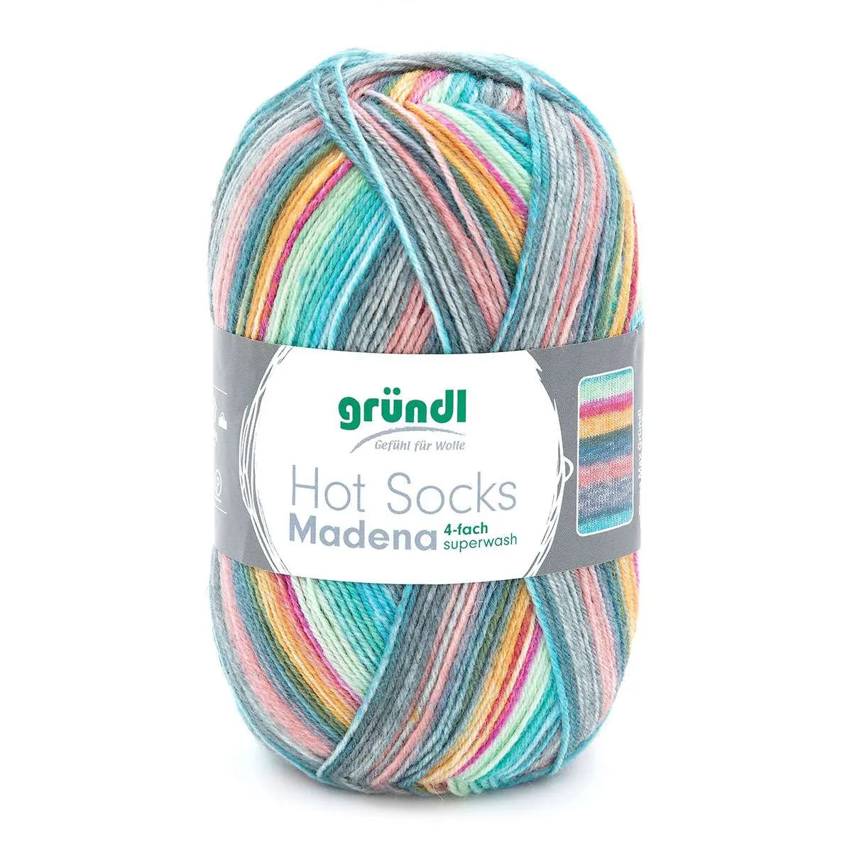 Gründl Sockenwolle, Hot Socks Madena, 4-fach