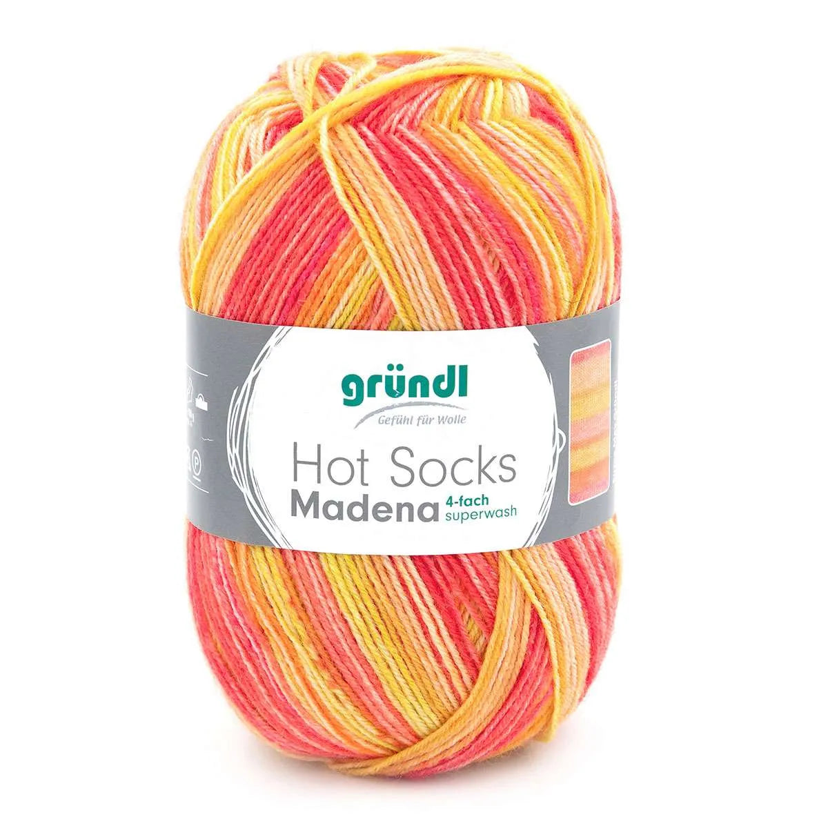Gründl Sockenwolle, Hot Socks Madena, 4-fach