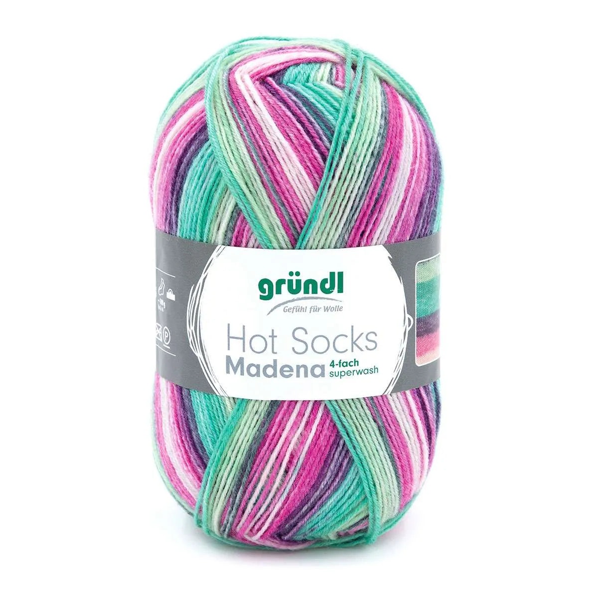 Gründl Sockenwolle, Hot Socks Madena, 4-fach