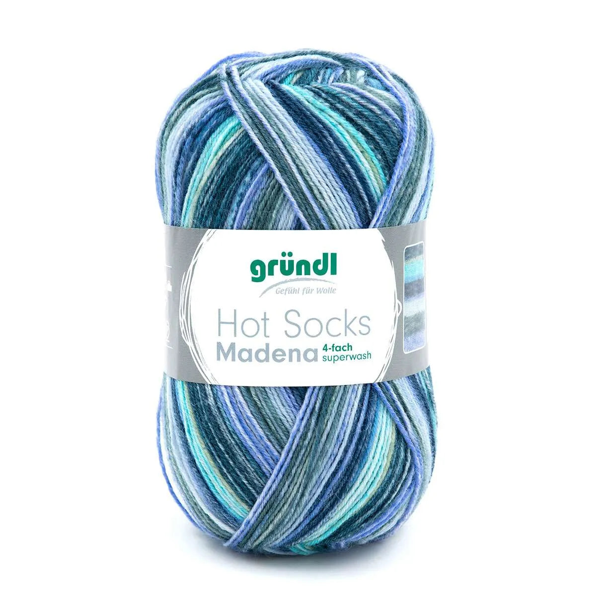 Gründl Sockenwolle, Hot Socks Madena, 4-fach