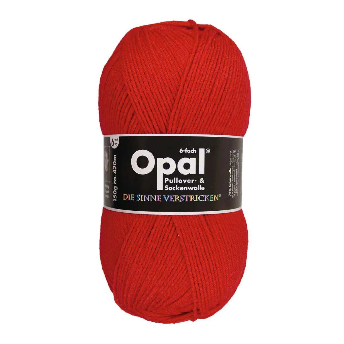 Opal Sockenwolle, uni 6-fädig