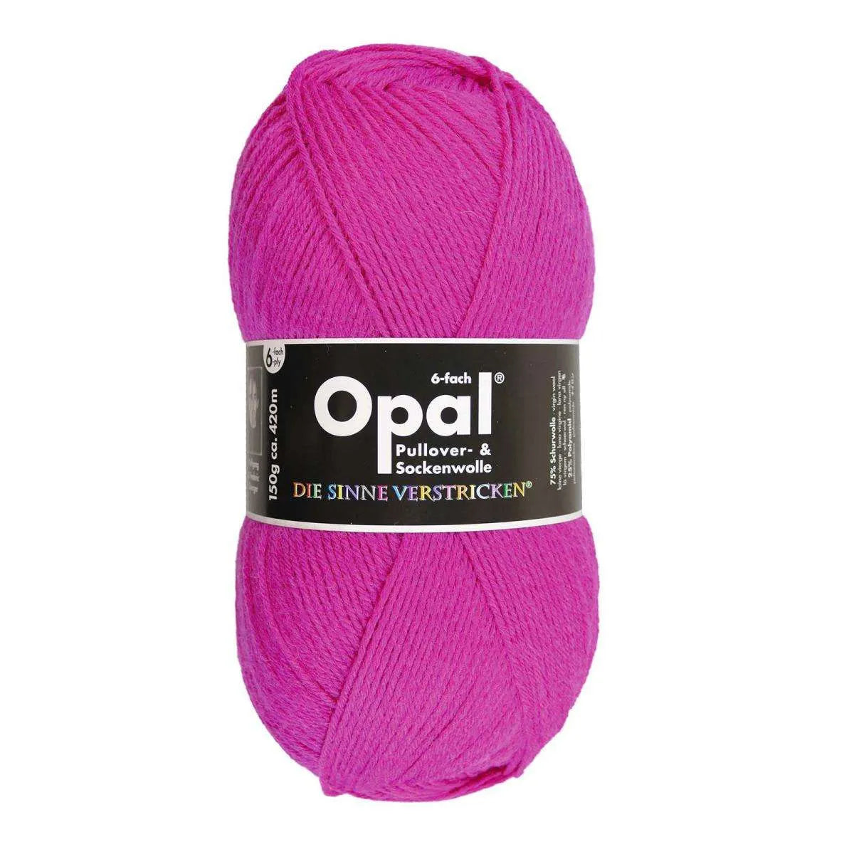 Opal Sockenwolle, uni 6-fädig