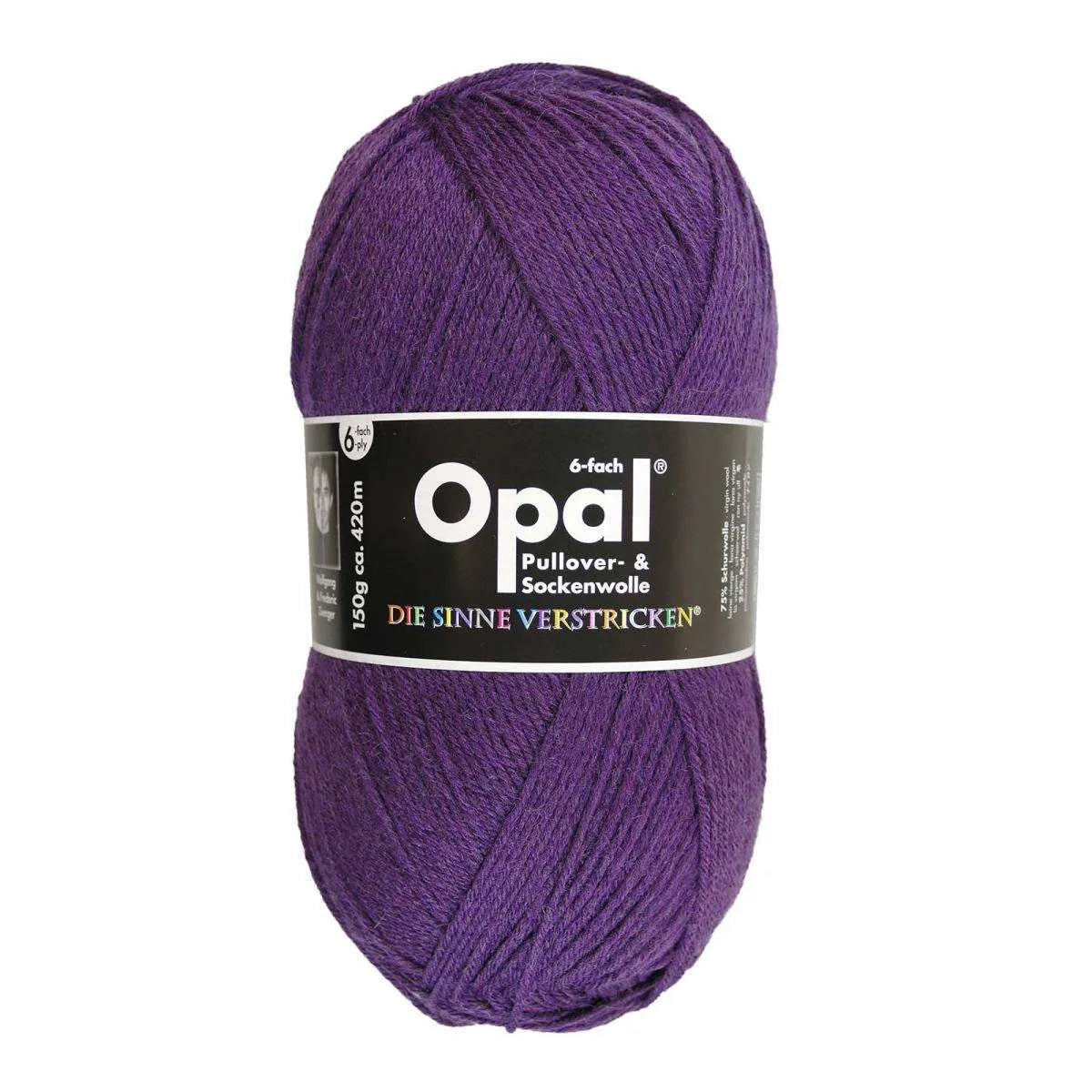 Opal Sockenwolle, uni 6-fädig