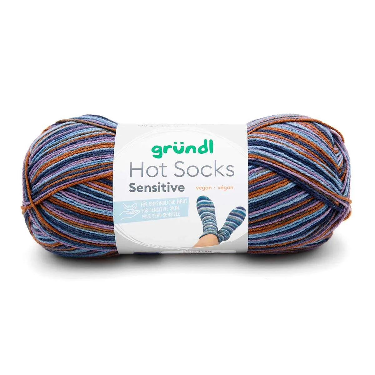 Gründl Sockenwolle mit Baumwolle, Hot Socks Sensitive