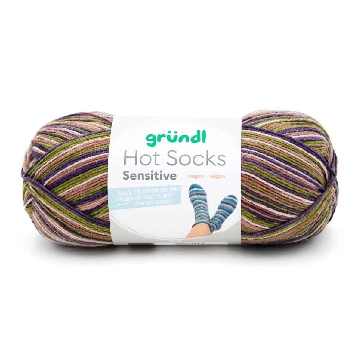 Gründl Sockenwolle mit Baumwolle, Hot Socks Sensitive