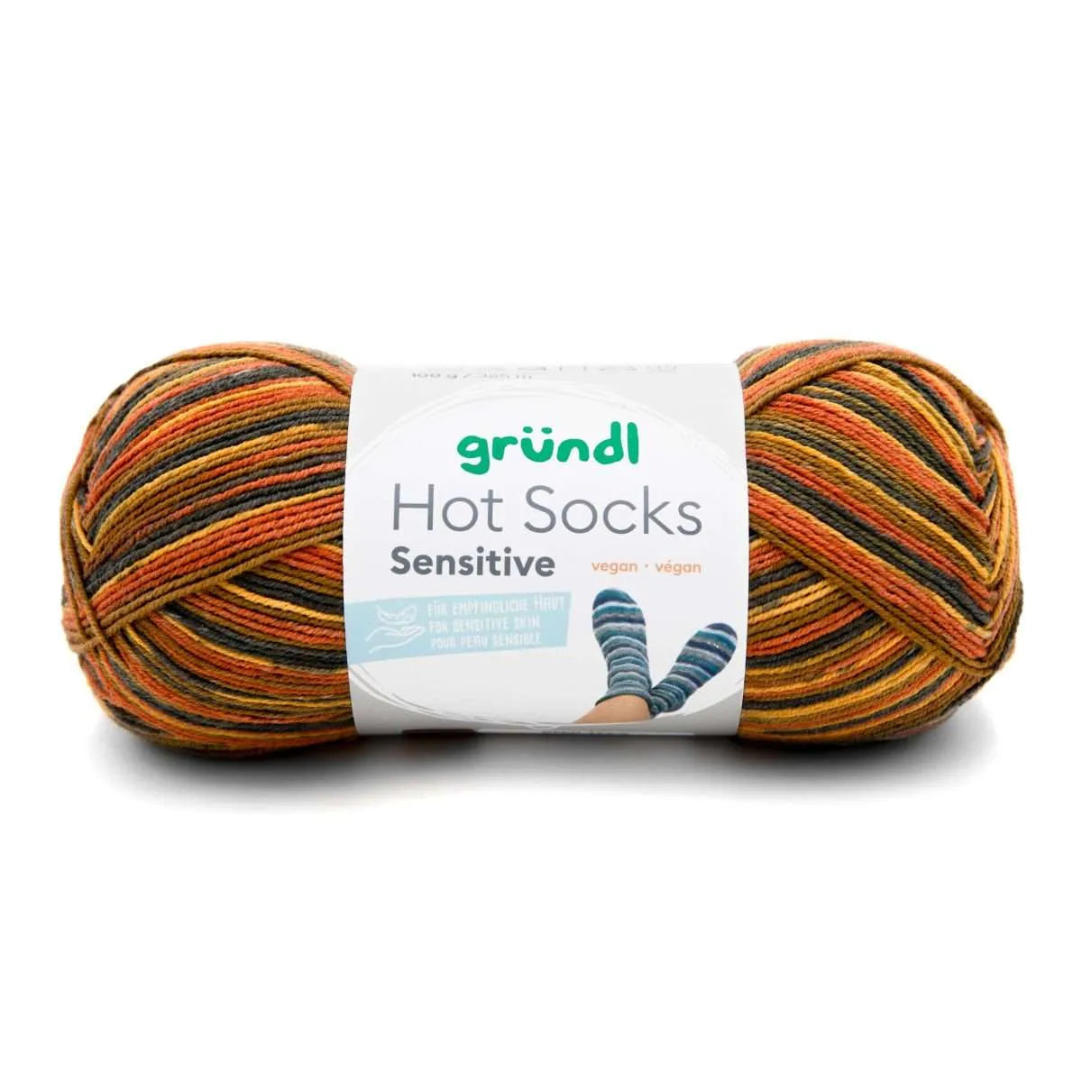 Gründl Sockenwolle mit Baumwolle, Hot Socks Sensitive