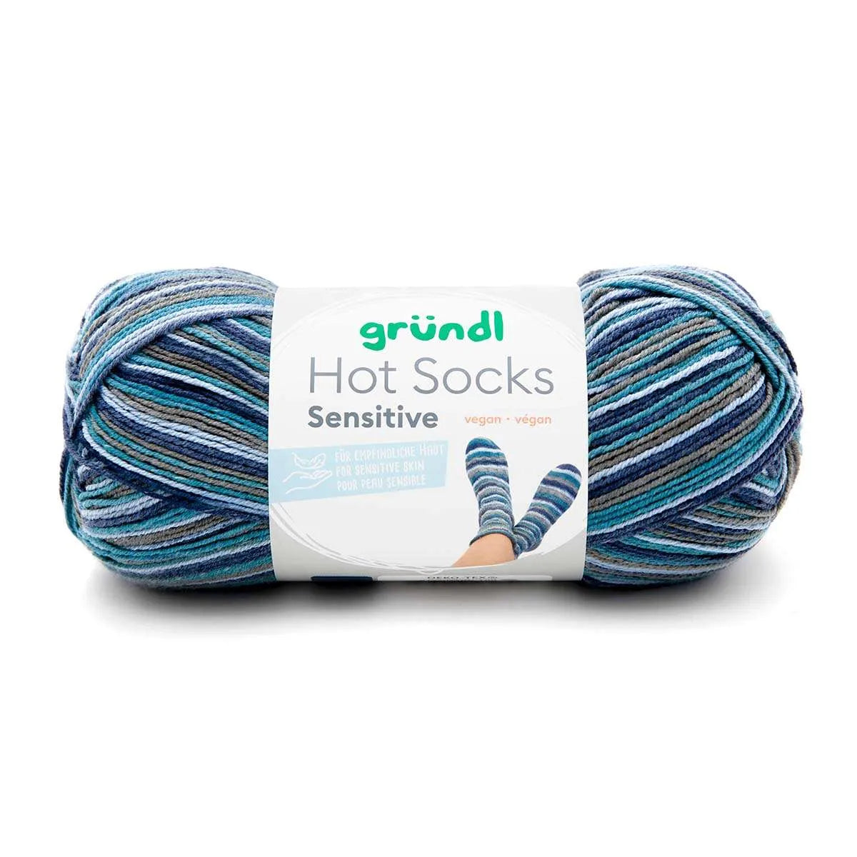 Gründl Sockenwolle mit Baumwolle, Hot Socks Sensitive