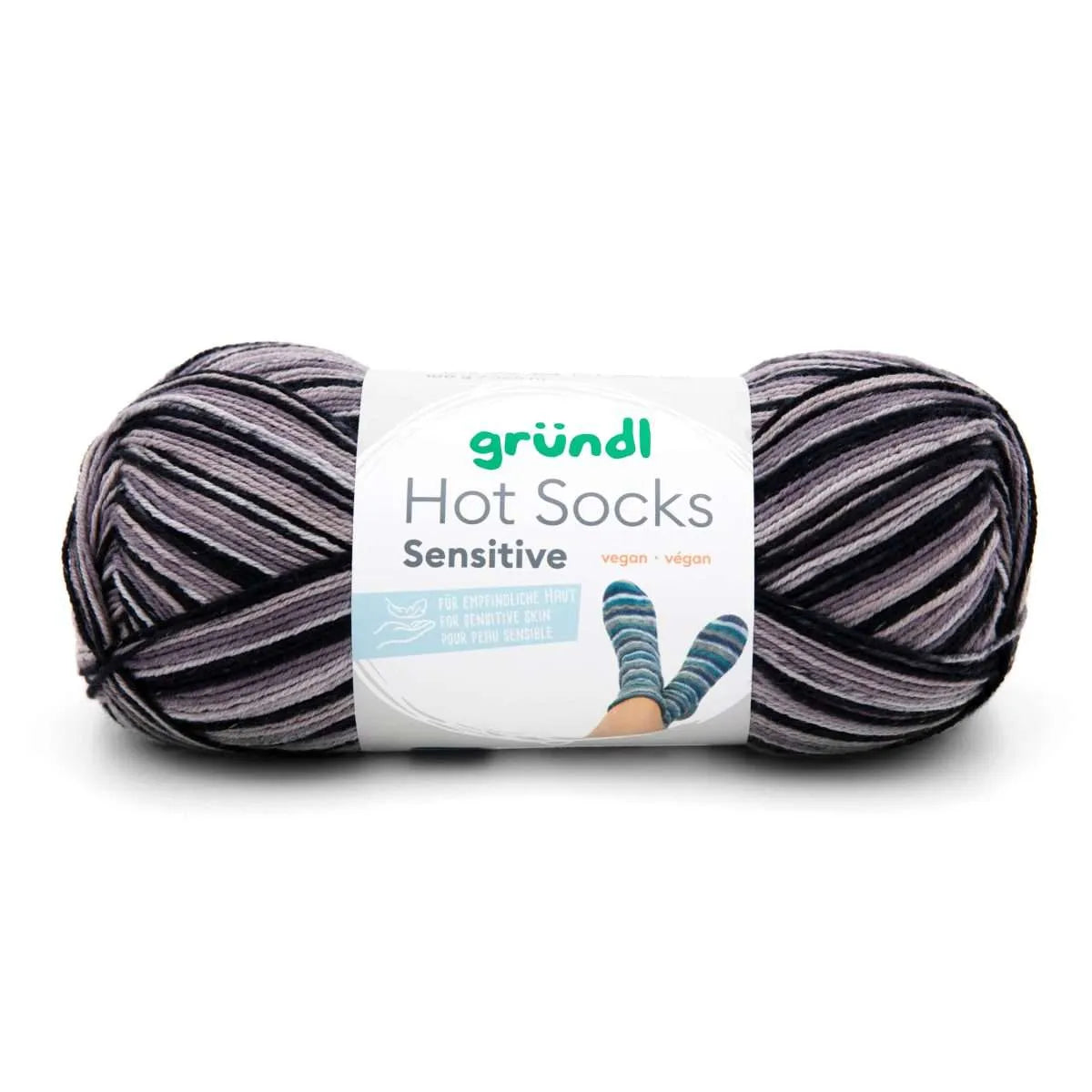 Gründl Sockenwolle mit Baumwolle, Hot Socks Sensitive