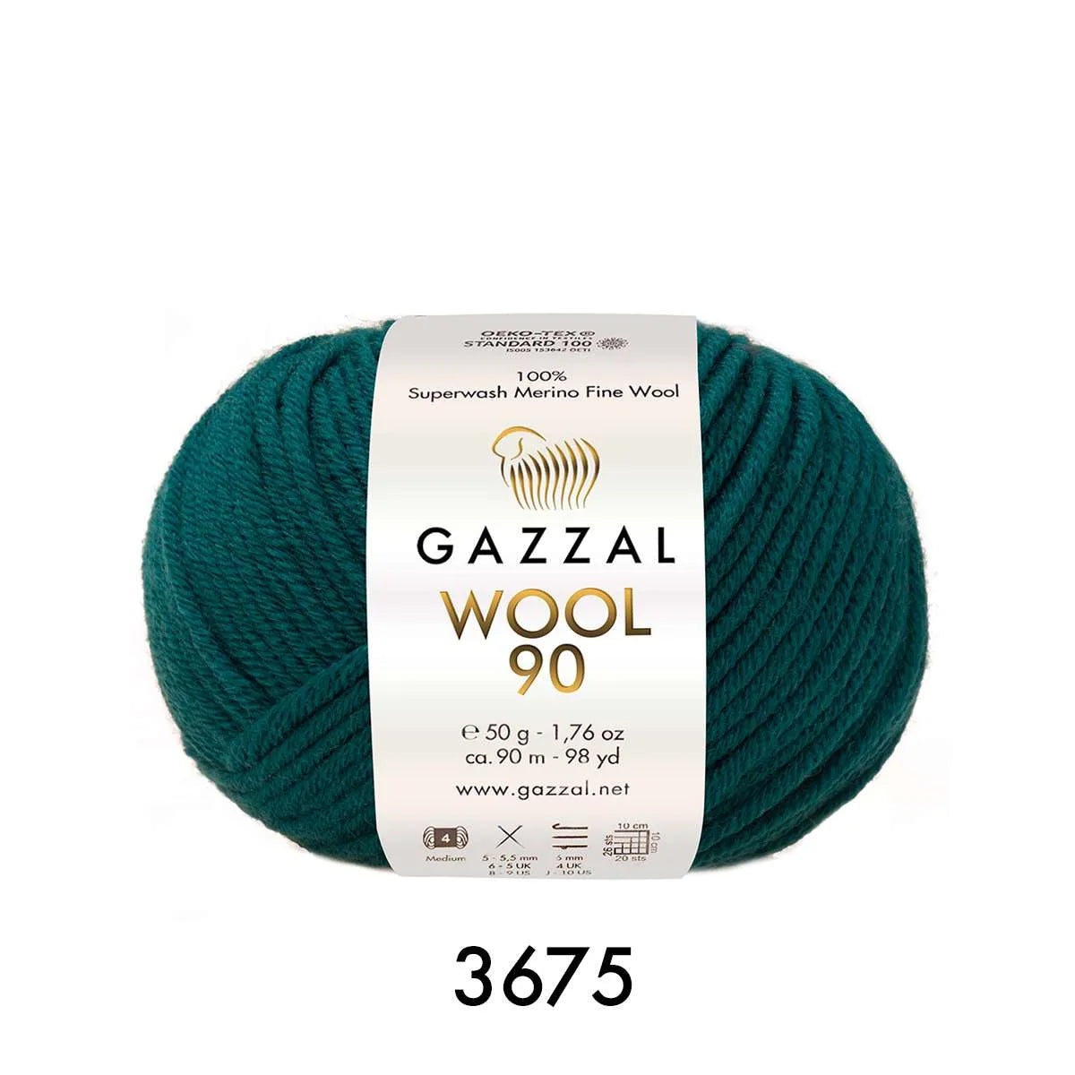 Gazzal Wool 90 Merinowolle