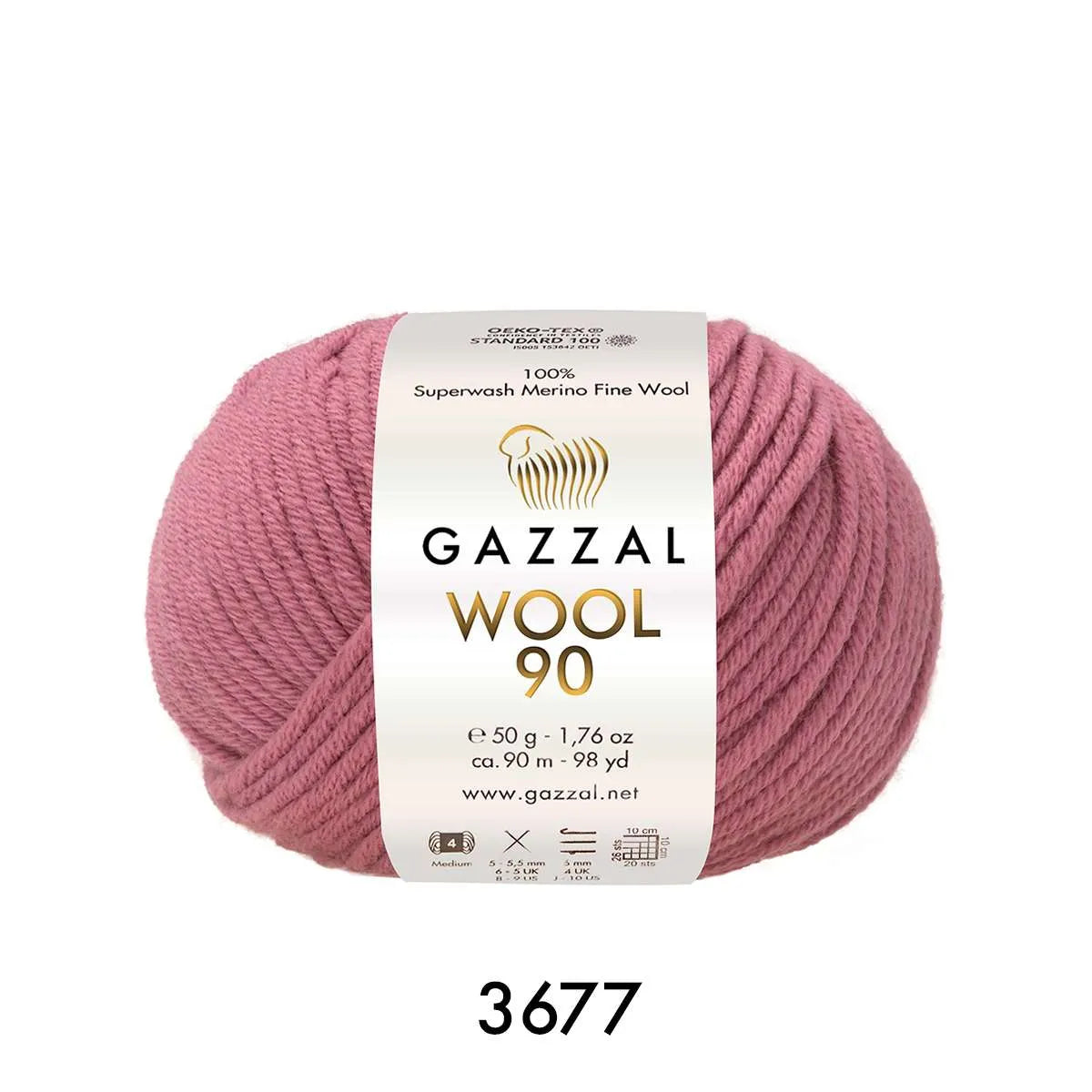 Gazzal Wool 90 Merinowolle