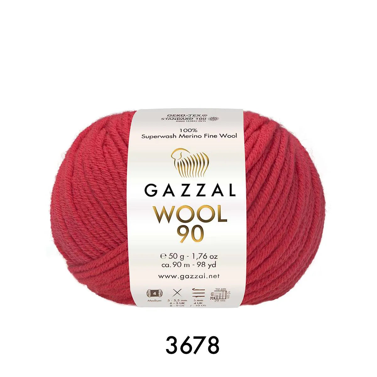 Gazzal Wool 90 Merinowolle