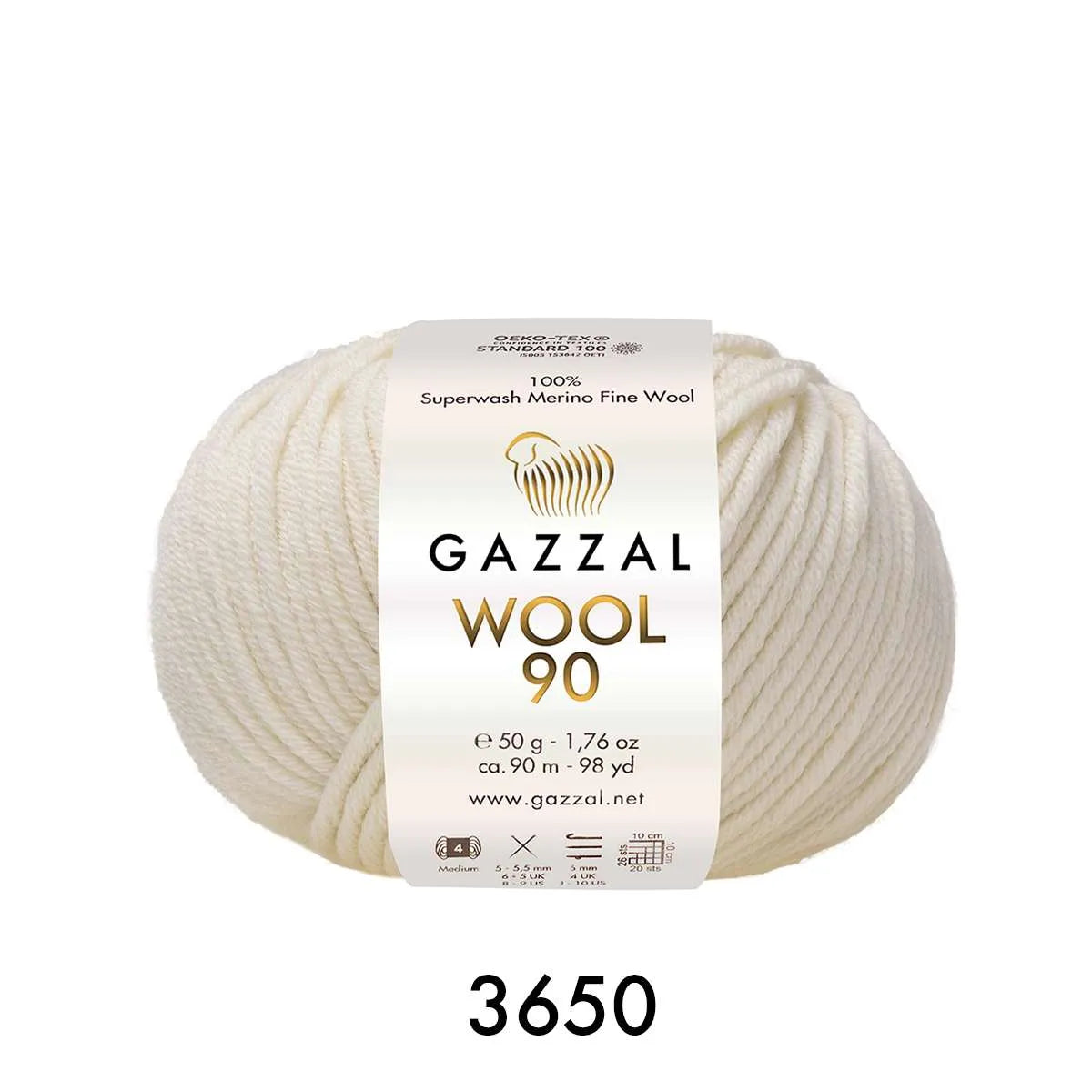 Gazzal Wool 90 Merinowolle