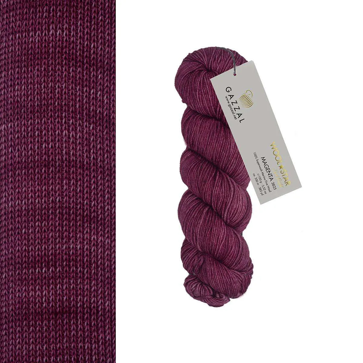 Gazzal Wool Star Handgefärbte Merinowolle