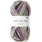 Rico Design Socks Neon Fair Isle 4-fädig Sockenwolle
