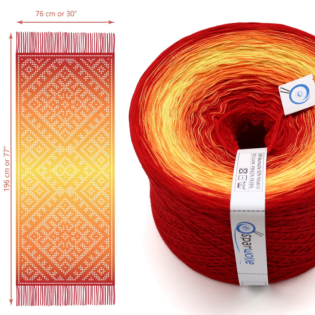 Darova Fillet Shawl Crochet Kit