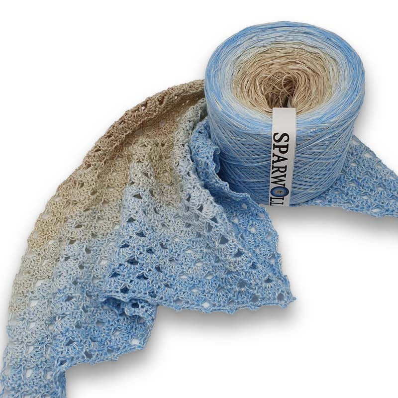 Bobbel Farbverlaufsgarn Cremic, 50% Baumwolle