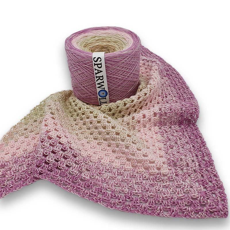 Bobbel Farbverlaufsgarn Cremic, 50% Baumwolle