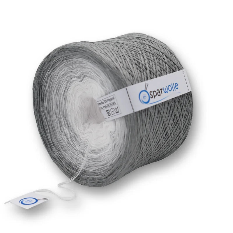 Bobbel Farbverlaufsgarn, WhiteLine