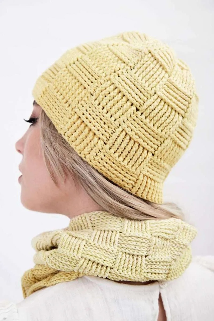SparWolle Häkel-Set – Schachbrett Mütze & Loop