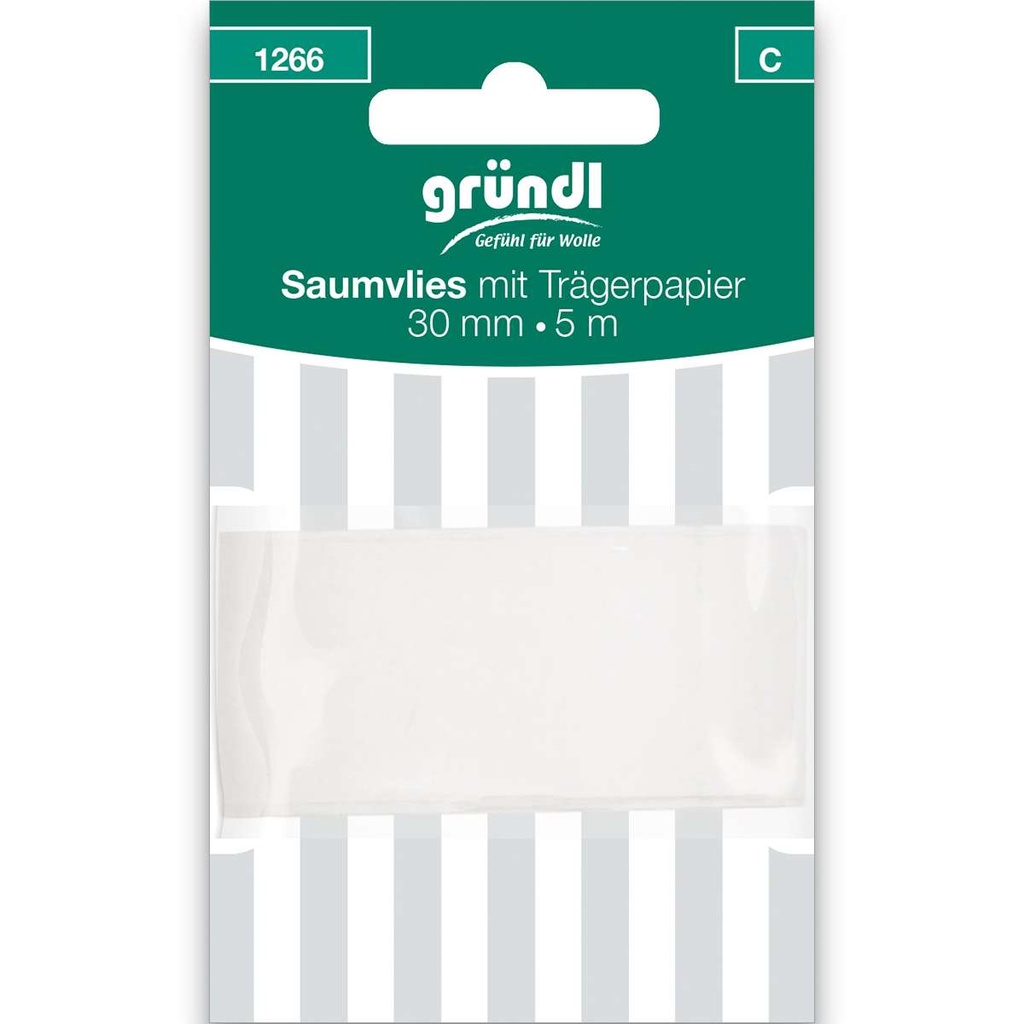 Gründl Saumvlies mit Trägerpapier, 30 mm x 5 m
