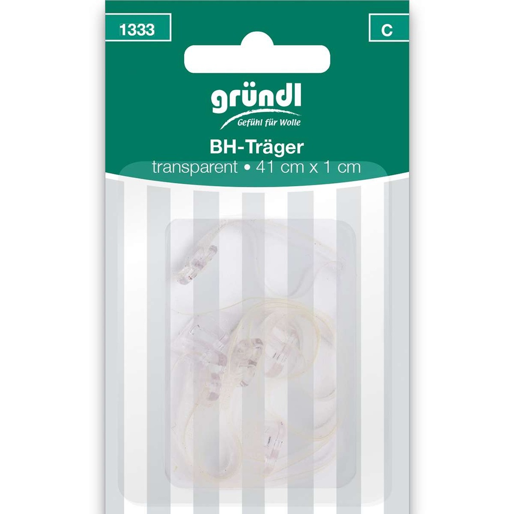 Gründl BH-Träger, transparent, 41 x 1 cm, 1 Paar