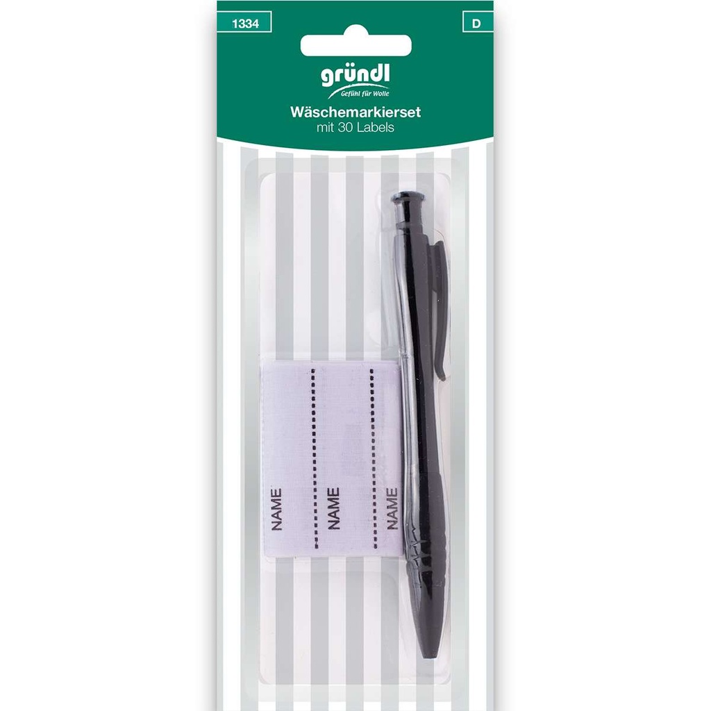 Gründl Wäschemarkierset, 30 Labels