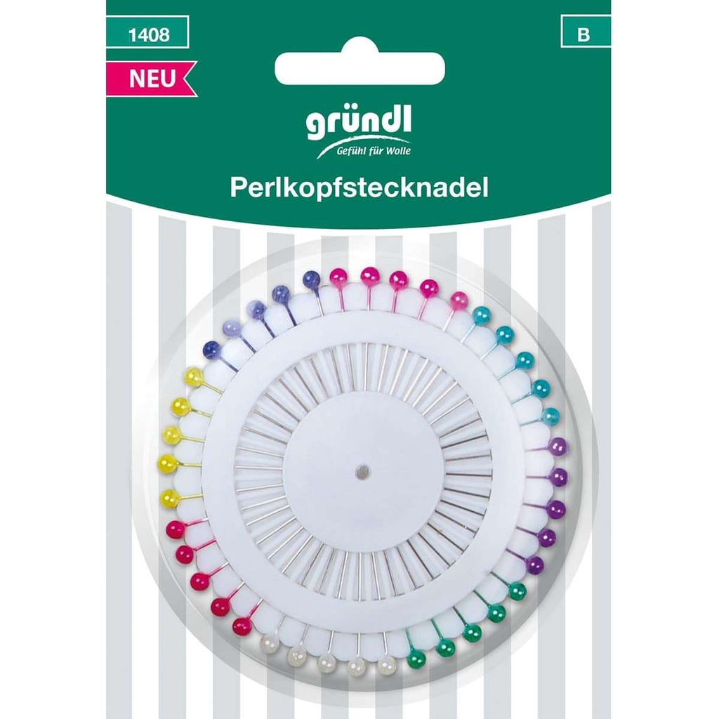Gründl Perlkopfstecknadeln, 40 Nadeln