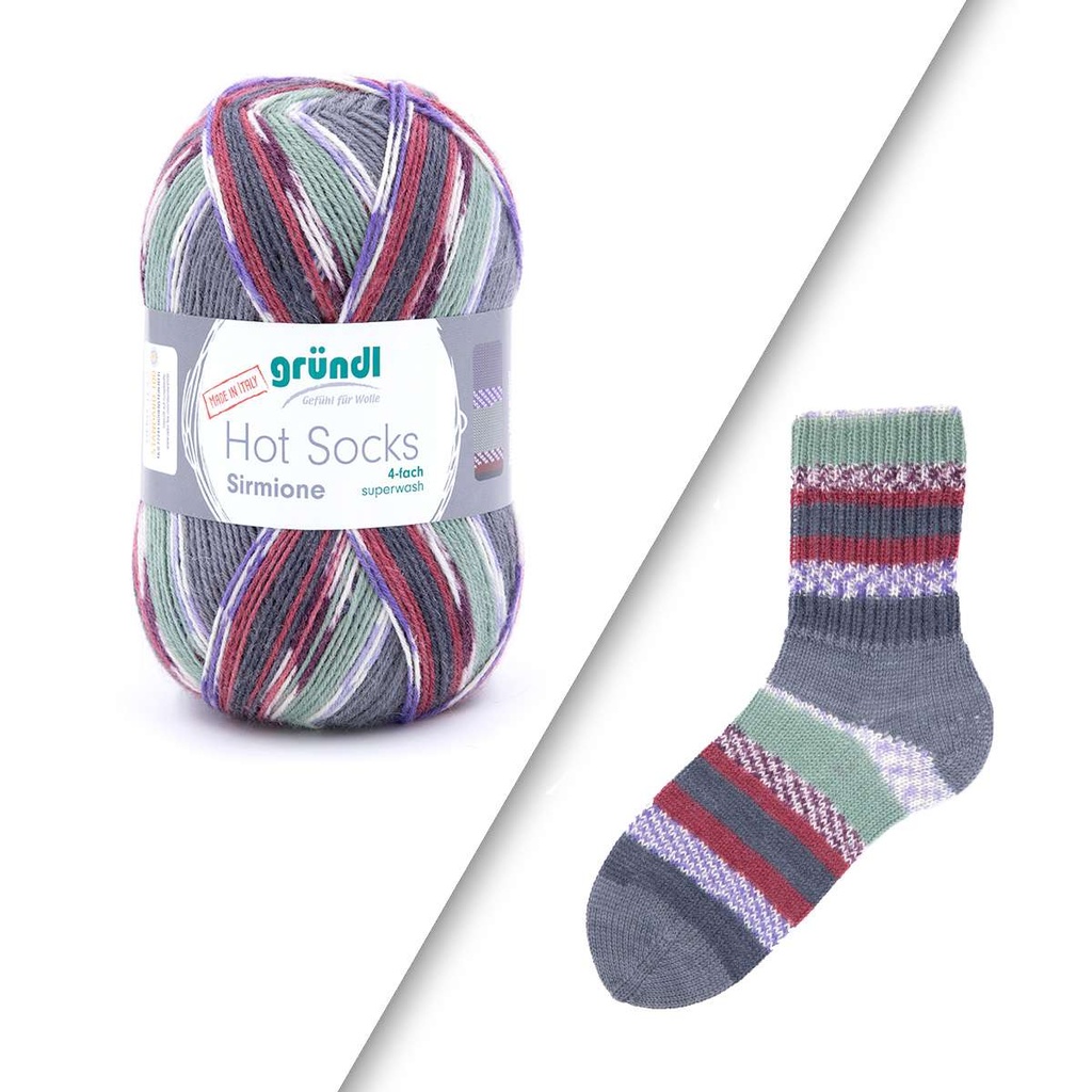 Gründl Sockenwolle, Hot Socks Sirmione 4-fach