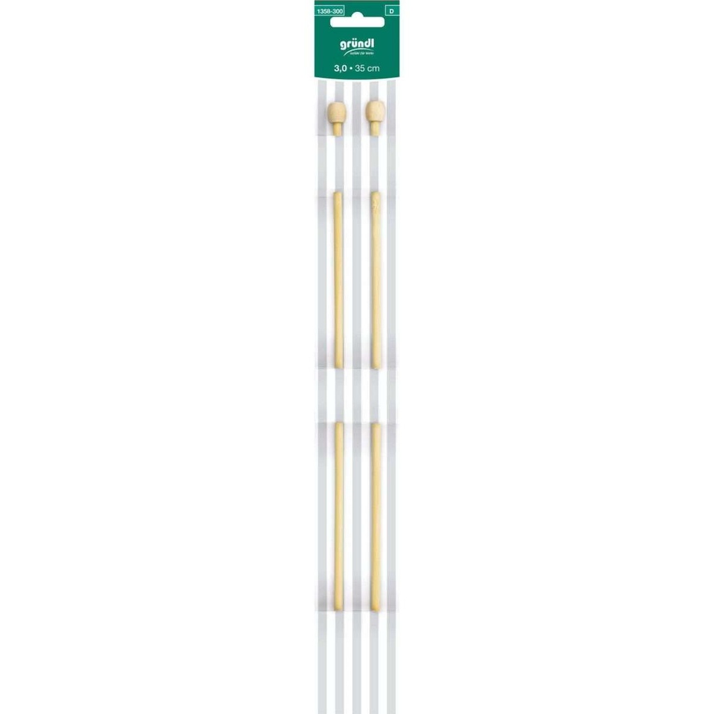 Gründl Jackenstricknadeln Bambus De Luxe 35 cm