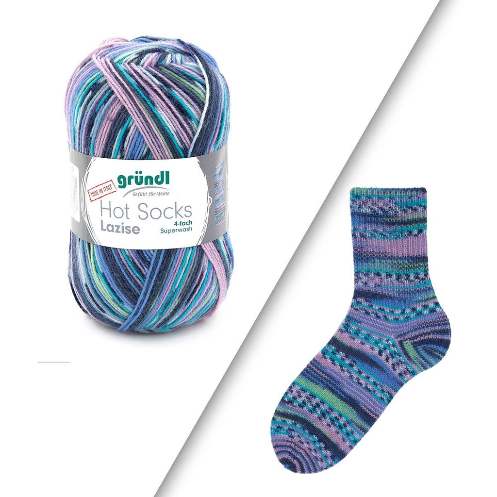 Gründl Sockenwolle, Hot Socks Lazise, 4-fach