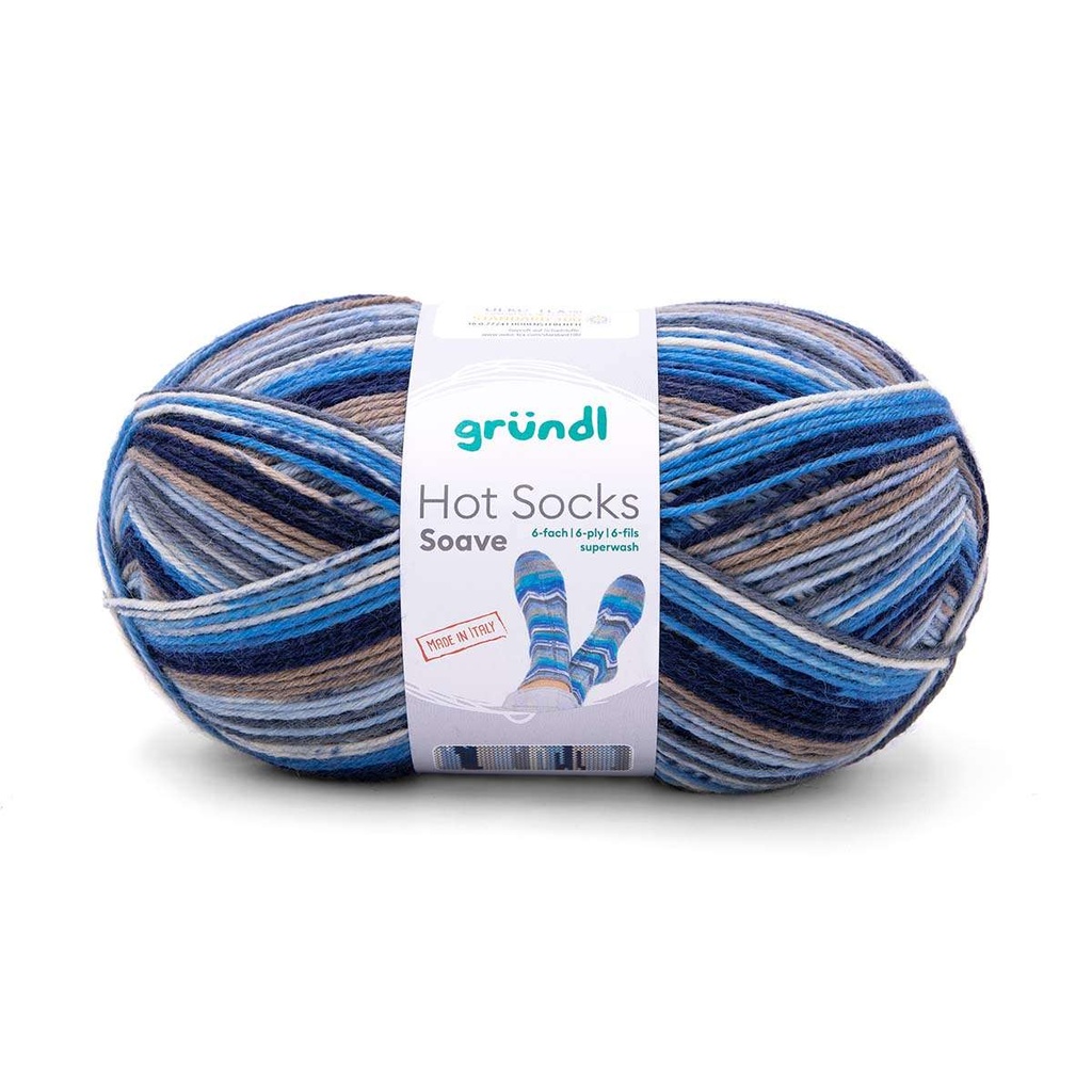 Gründl Sockenwolle, Hot Socks Soave, 6-fach