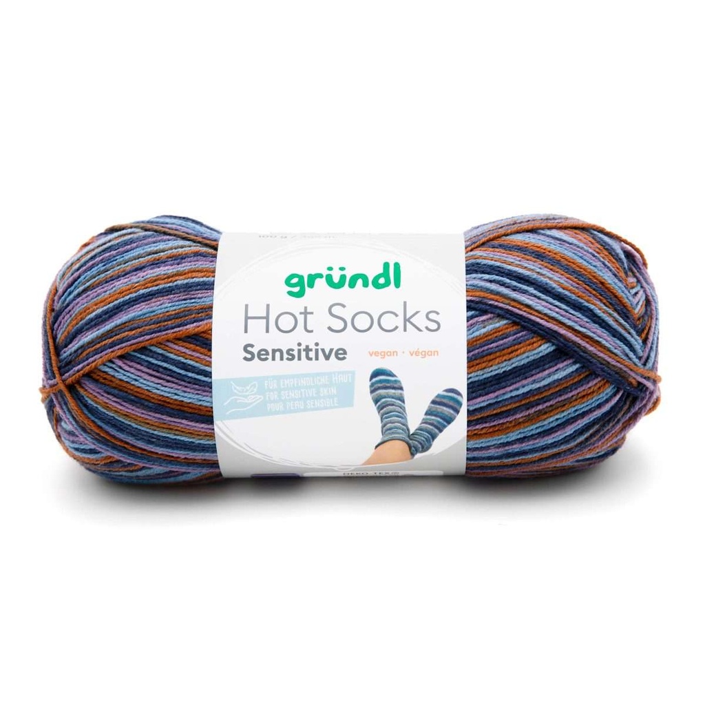 Gründl Sockenwolle mit Baumwolle, Hot Socks Sensitive