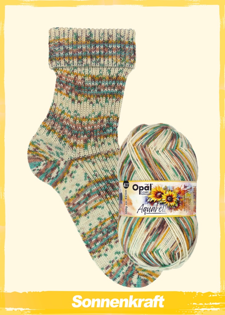 Opal Sockenwolle, Aquarell