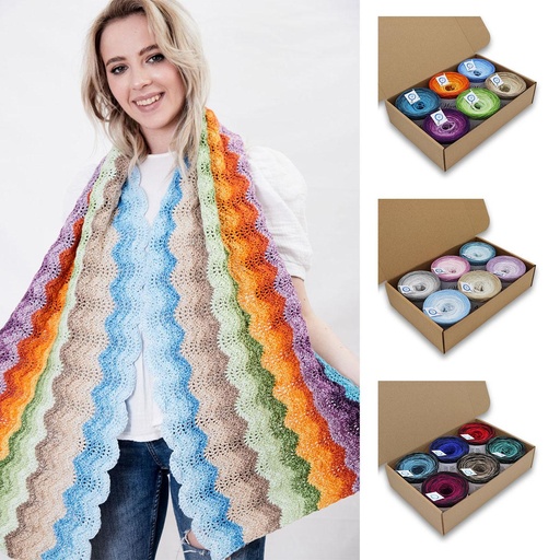 Crochet set Waves / Prisma 4-threads, 1.500m