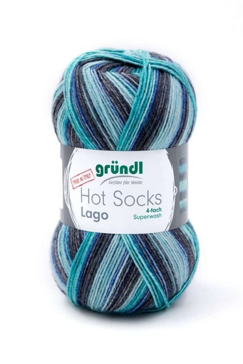 [3767] Gründl Sockenwolle, Hot Socks Lago, 4-fach