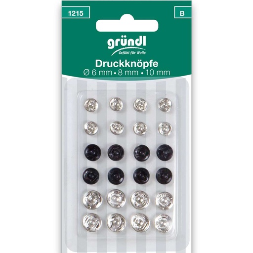 [1215] Gründl Druckknöpfe, 24 Stück