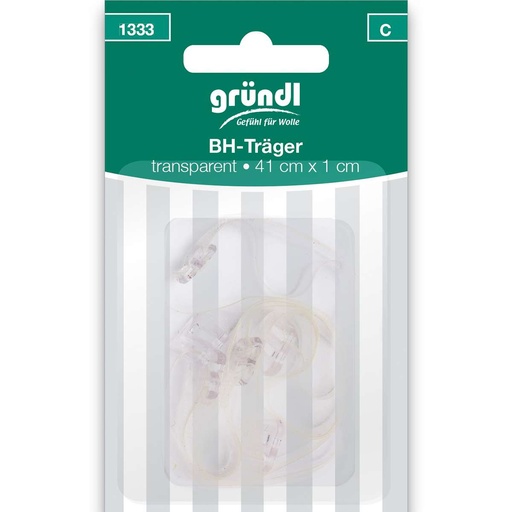 [1333] Gründl BH-Träger, transparent, 41 x 1 cm, 1 Paar