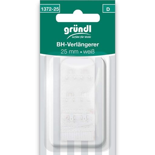 [1372-25mm] Gründl BH-Verlängerer, weiß 25mm