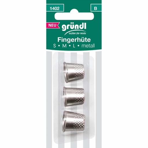 [1402] Gründl Fingerhüte, 3 Stück (S, M, L)