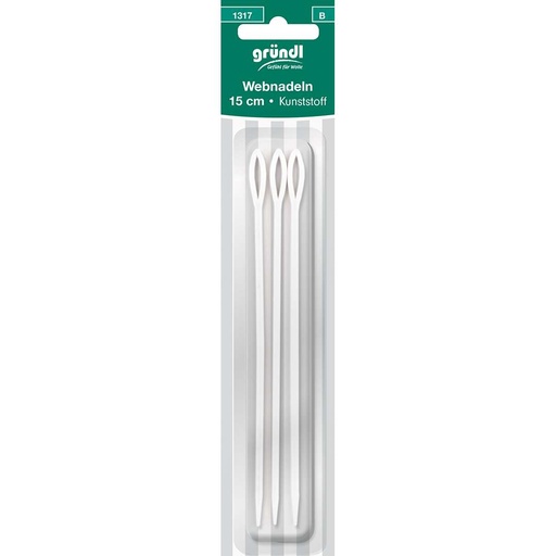 [1317] Gründl Webnadeln, 15 cm, 3 Nadeln (15 cm), Kunststoff