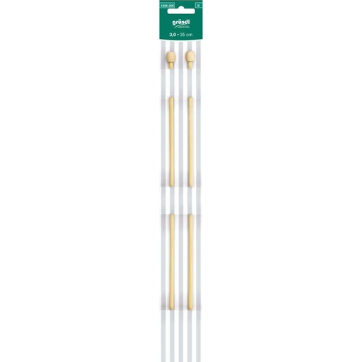 [1358-35] Gründl Jackenstricknadeln Bambus De Luxe 35 cm